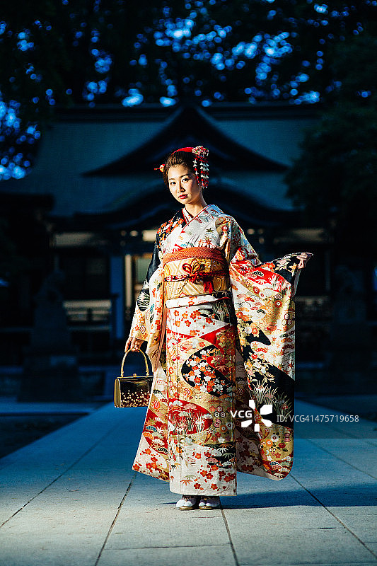 美丽的日本女人肖像图片素材