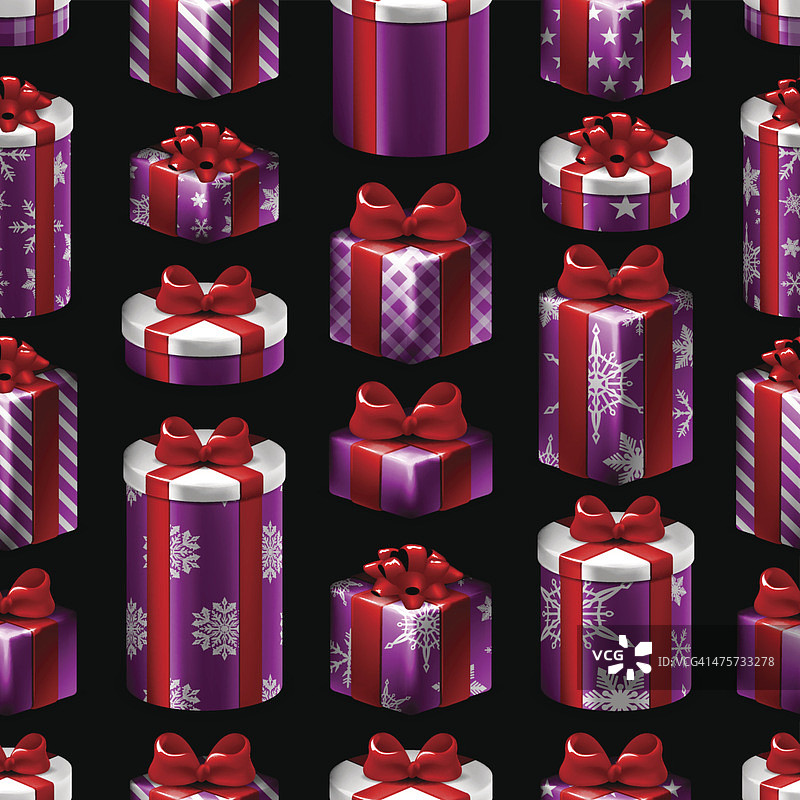 圣诞节礼物无缝图案图片素材