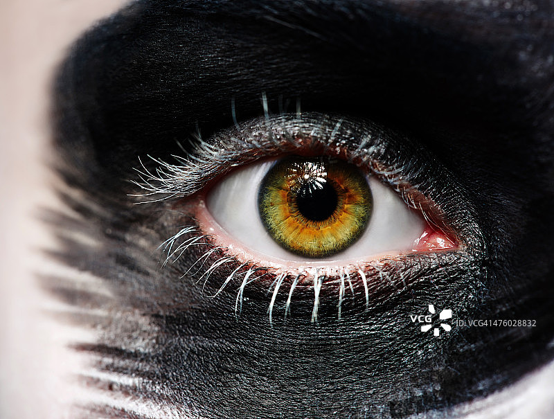 绿色眼妆图片素材