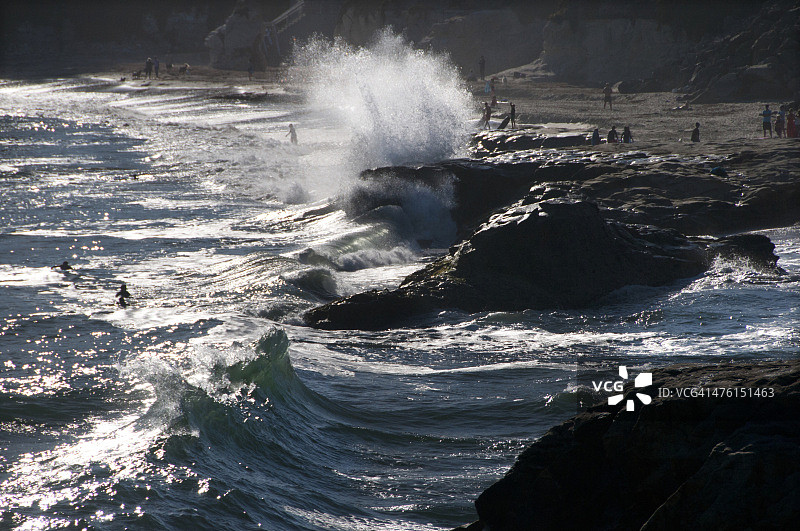 圣克鲁斯崎岖的海岸图片素材