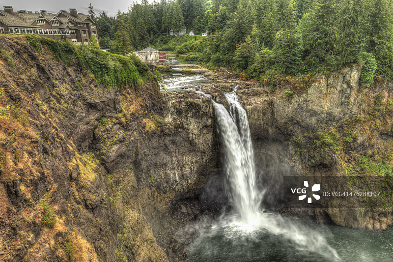 斯诺夸尔米瀑布图片素材