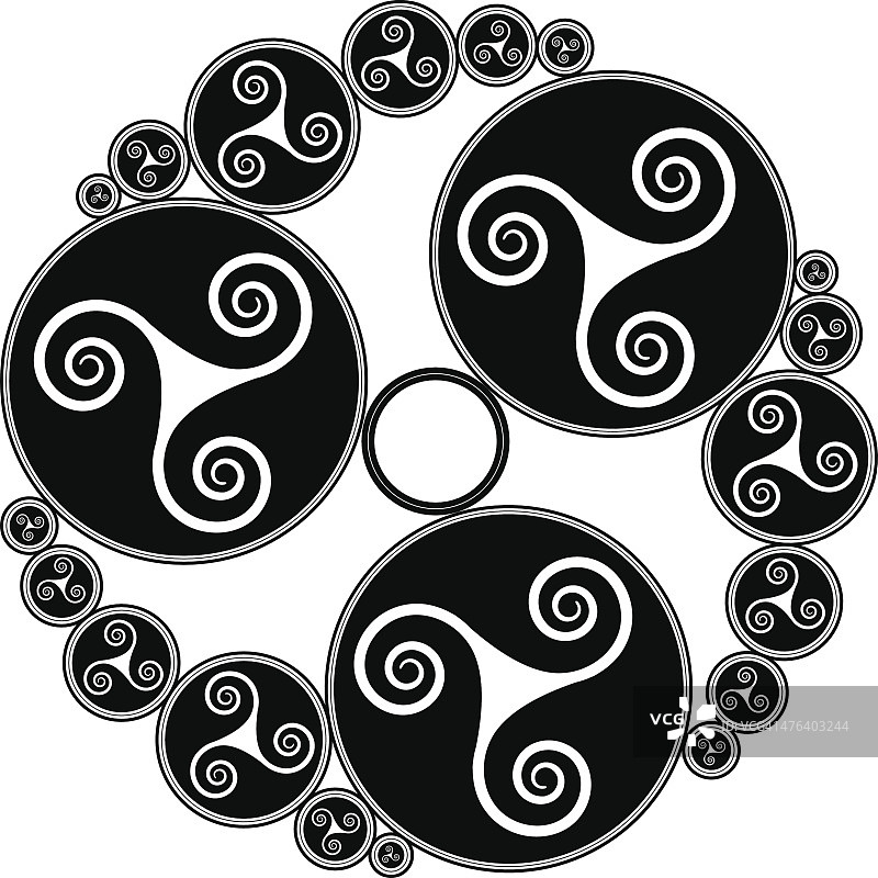 凯尔特三重螺旋（Triskelion变体3）图片素材