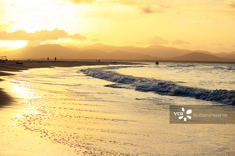 南圣弗朗西斯科的金色日落图片素材