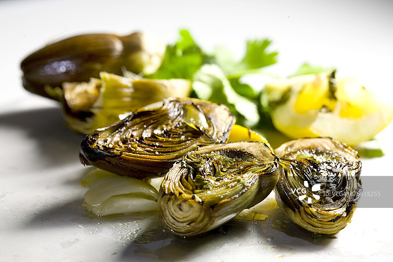 烤酿小朝鲜蓟图片素材