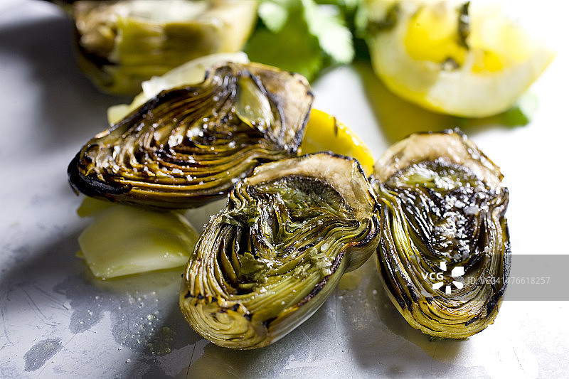 烤酿小朝鲜蓟图片素材