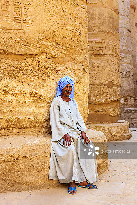 埃及卢克索卡纳克神庙的守卫图片素材