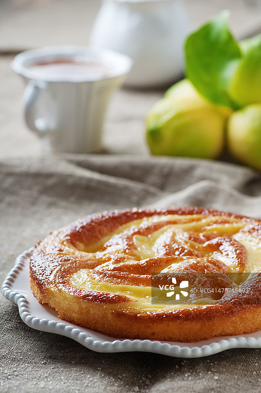 自制柠檬甜蛋糕图片素材