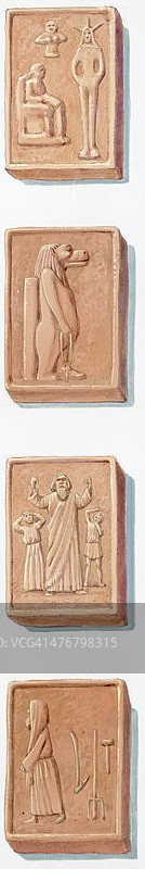 代表十诫的四个石碑图片素材