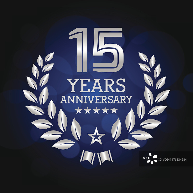 十五周年纪念徽章图片素材