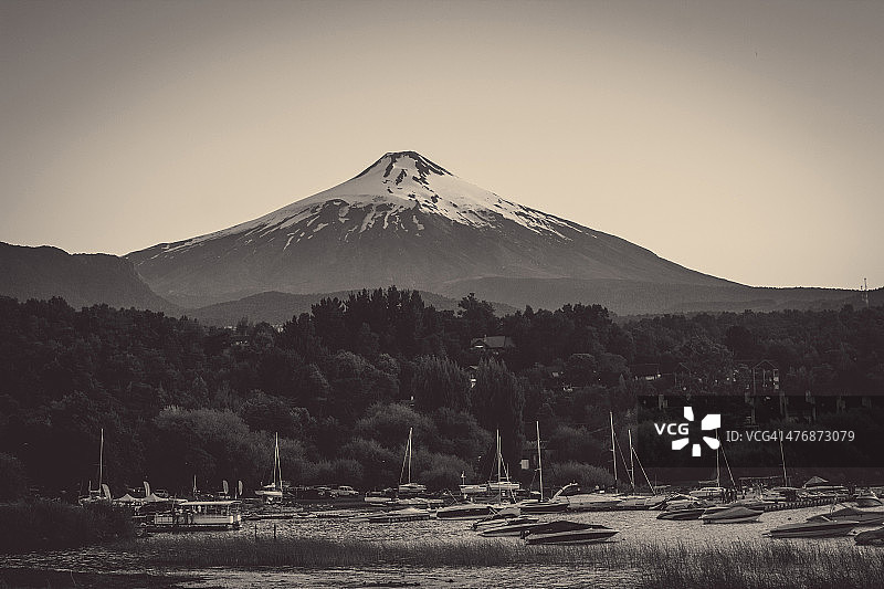智利维利亚里卡火山图片素材