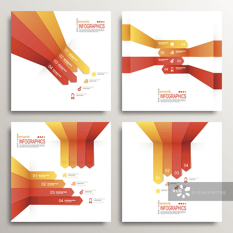 现代信息图表元素合集图片素材