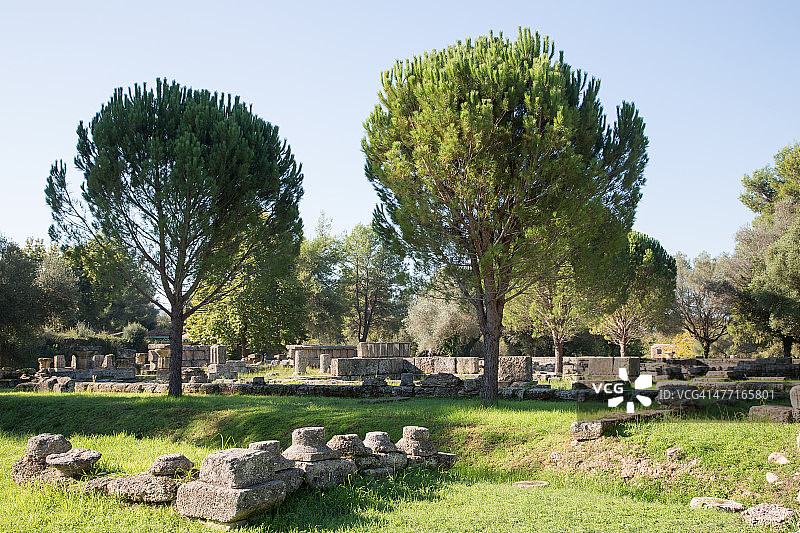 古奥林匹亚考古遗址图片素材