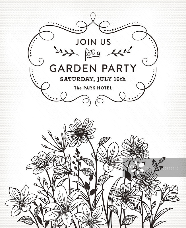 花卉邀请函图片素材