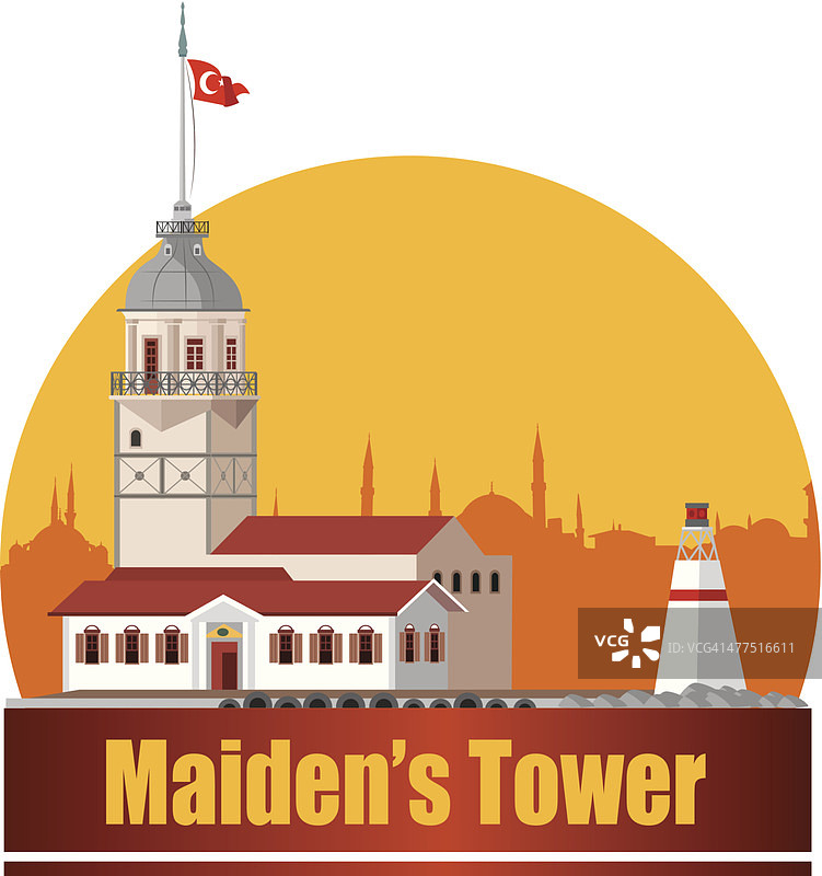 少女的塔图片素材