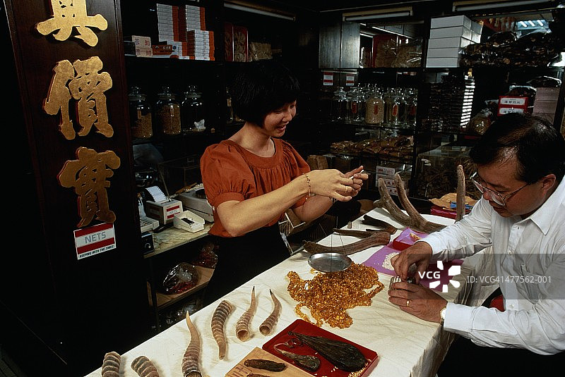 新加坡中药店图片素材