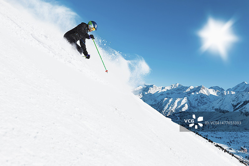 乡村滑雪——粉雪图片素材