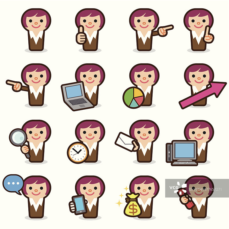 商务女人图标图片素材