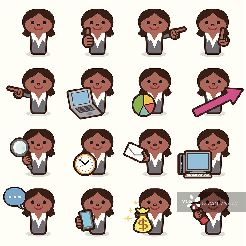 商务女人图标图片素材