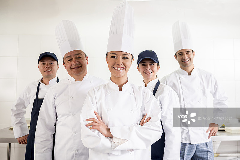 厨师长和她的团队图片素材