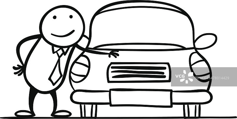 有汽车的男人图片素材