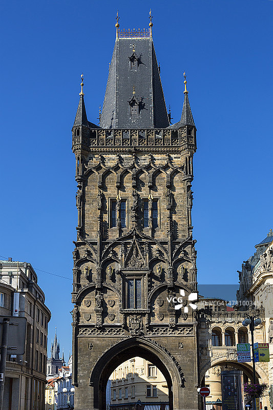 捷克共和国布拉格火药塔图片素材