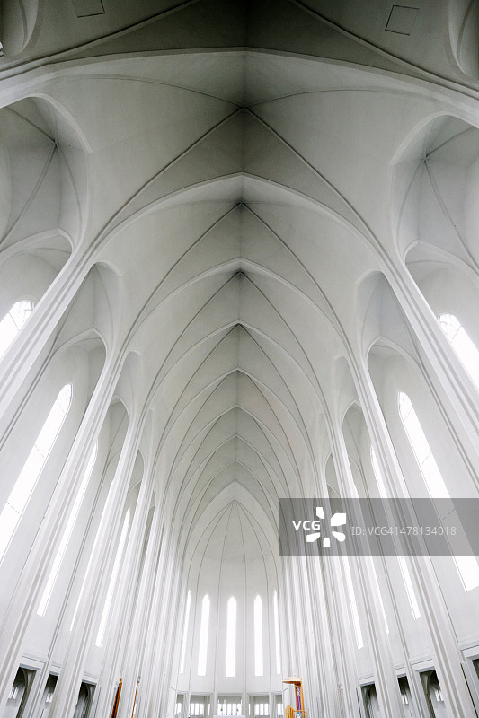 哈尔格林姆斯教堂内部天花板图片素材