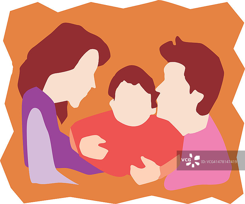 一家人相亲相爱图片素材