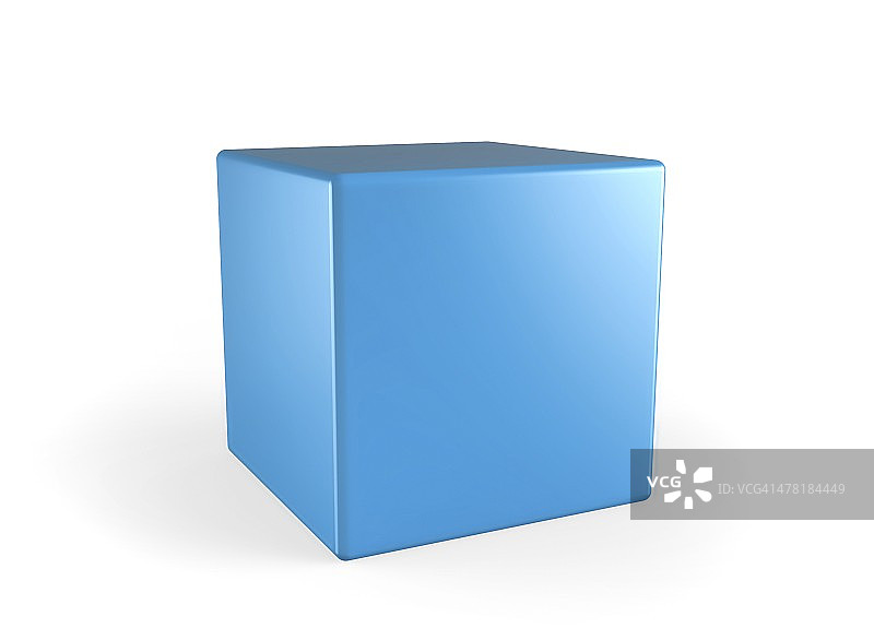 蓝色立方体艺术品图片素材