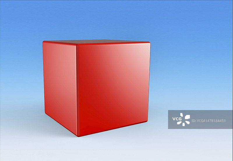 红色立方体艺术品图片素材