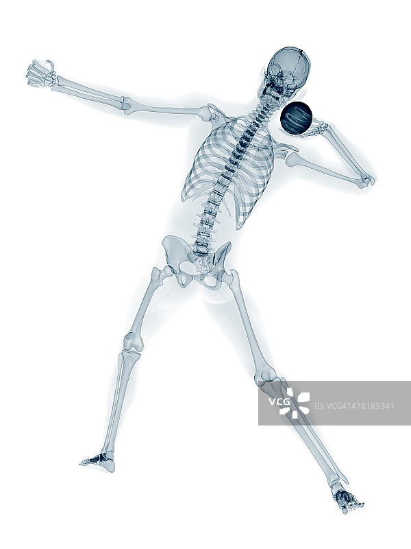 骷髅投掷铅球艺术作品图片素材