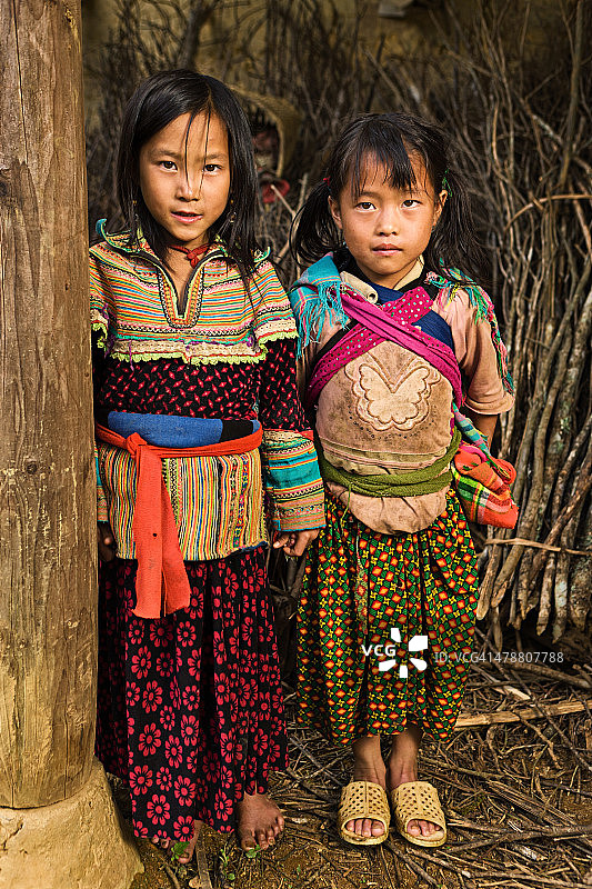 越南花苗族小女孩图片素材