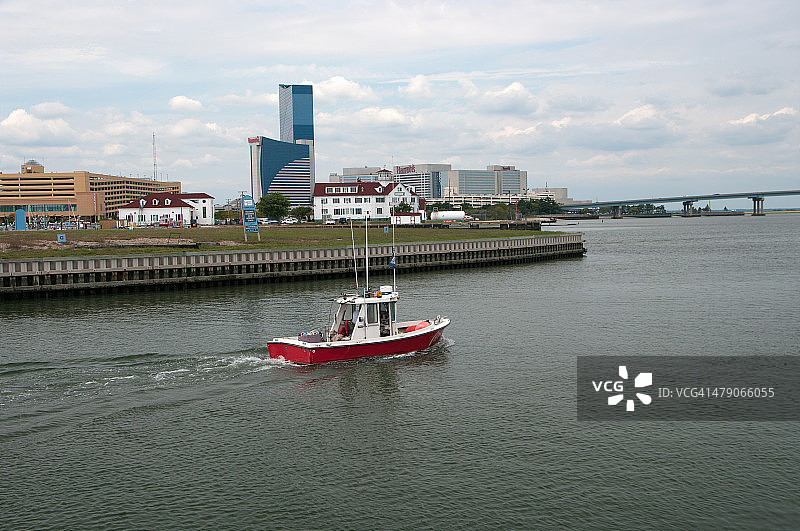 阿布西肯海湾的小船图片素材