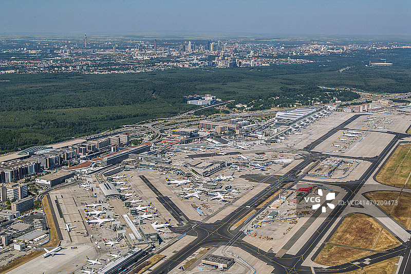 法兰克福机场鸟瞰图图片素材
