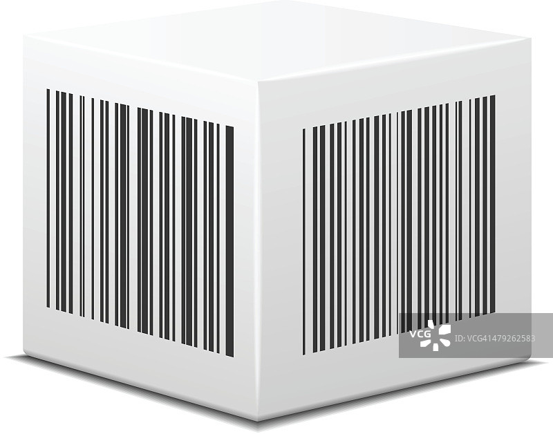 带有条形码的白色盒子图片素材
