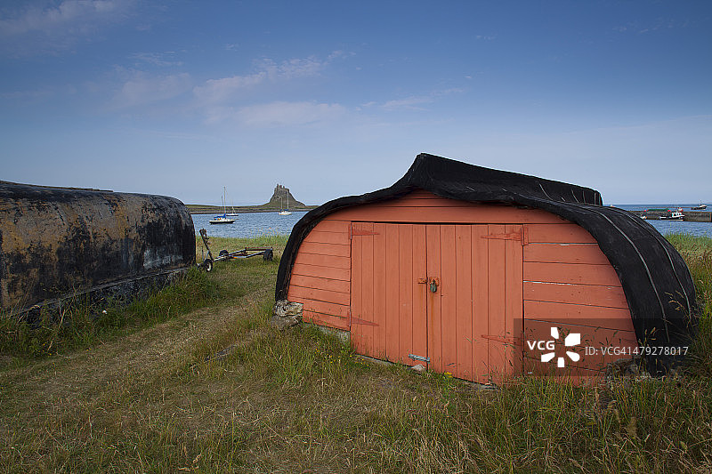 英国诺森伯兰郡林迪斯法恩/圣岛图片素材