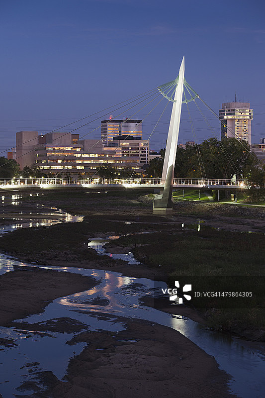 阿肯色河上的栈桥图片素材