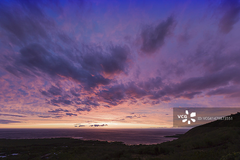 凯阿拉凯夸海湾的日落图片素材