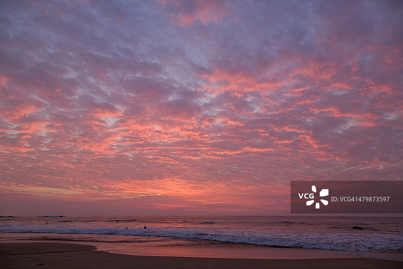 哈普纳海滩的日落图片素材