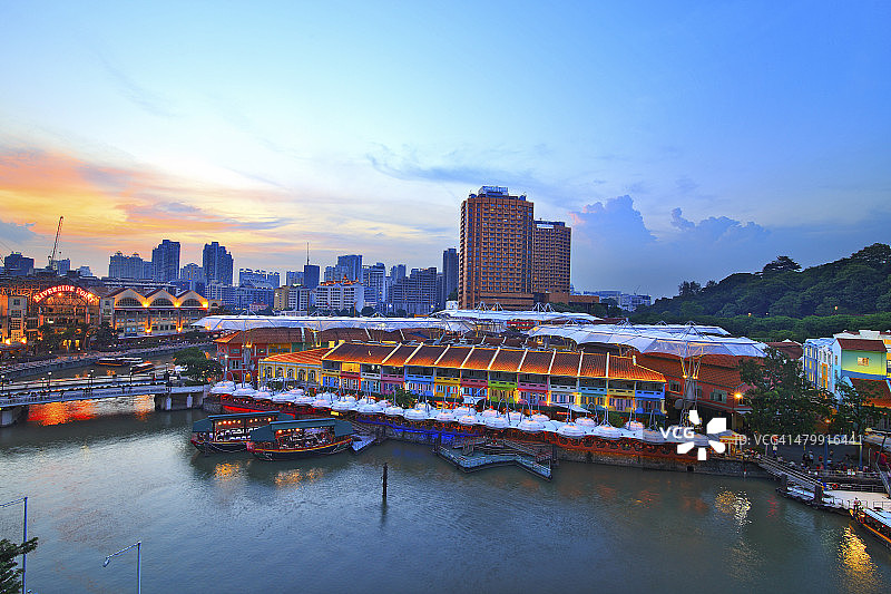 新加坡克拉码头祝大家圣诞快乐图片素材