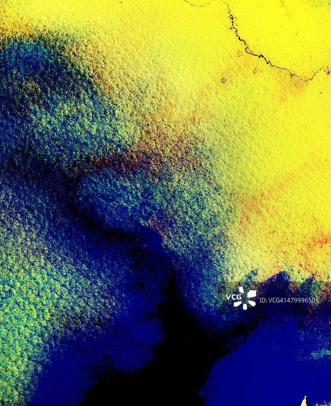 粗糙手工纸上的抽象水彩图片素材