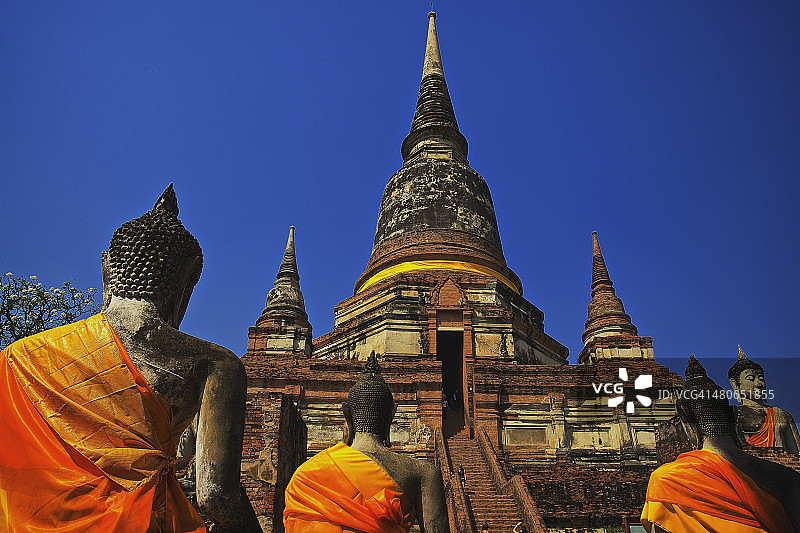 泰国阿瑜陀耶崖差蒙空寺图片素材