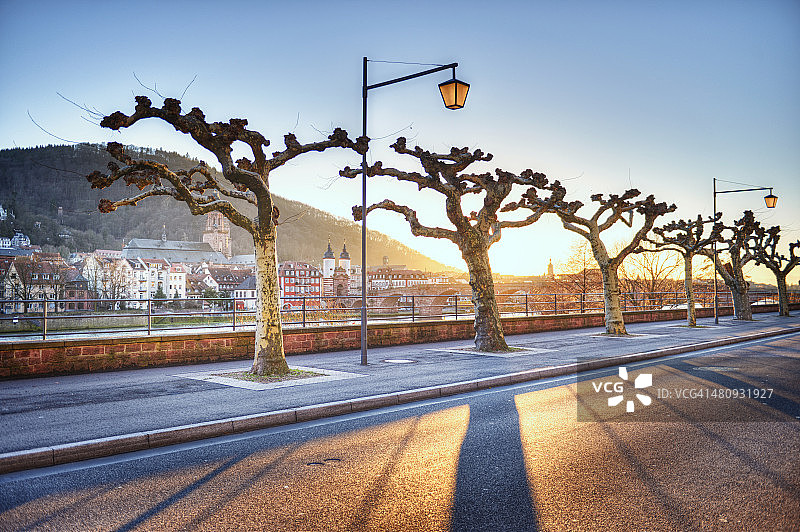 海德堡老城纽恩海姆长廊图片素材