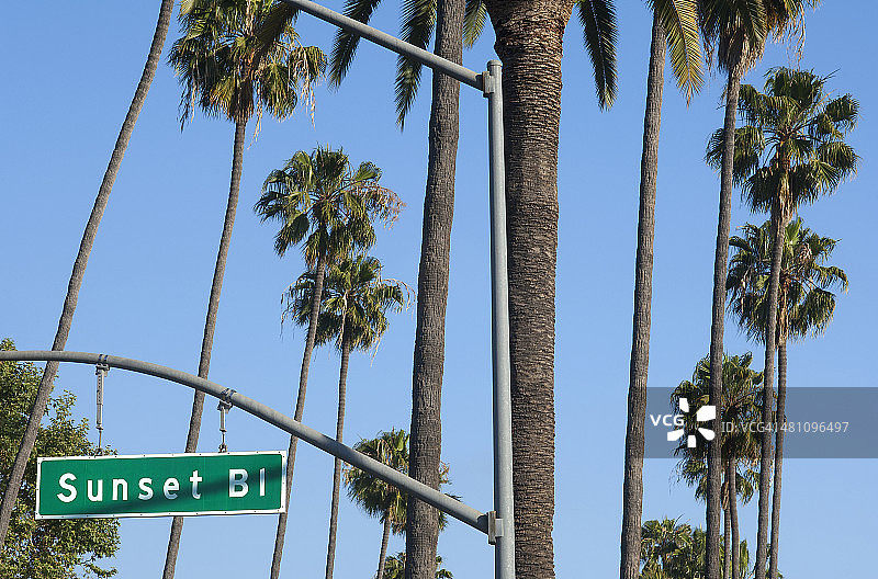 日落大道图片素材