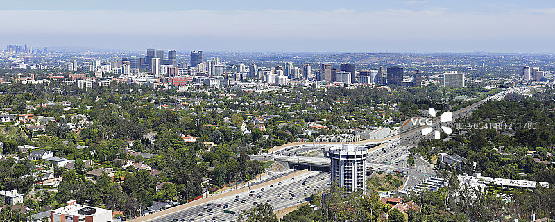 洛杉矶西区天际线图片素材