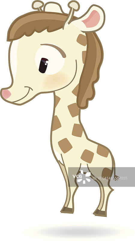 可爱的长颈鹿幼崽图片素材