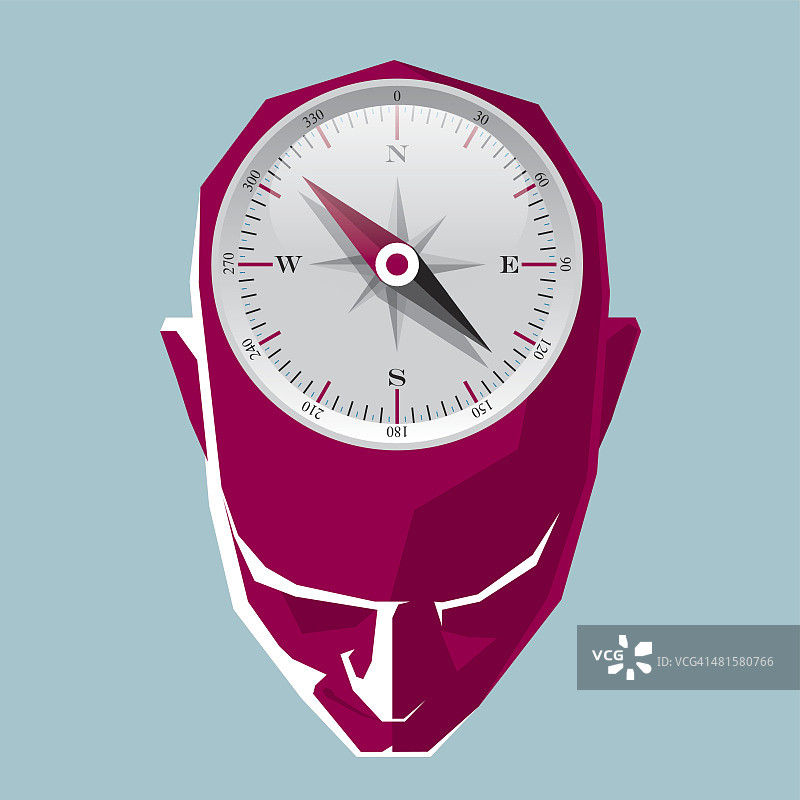 头顶上的指南针图片素材
