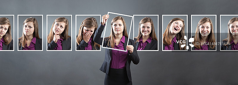 展现多样个性和情感的商务女人图片素材