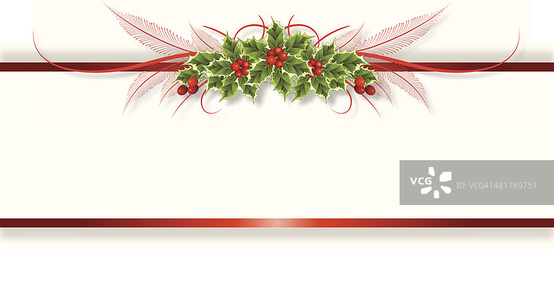 冬青丝带banner图片素材