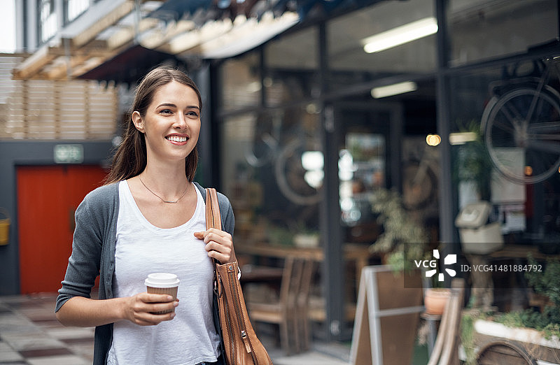 一杯咖啡，精神焕发图片素材