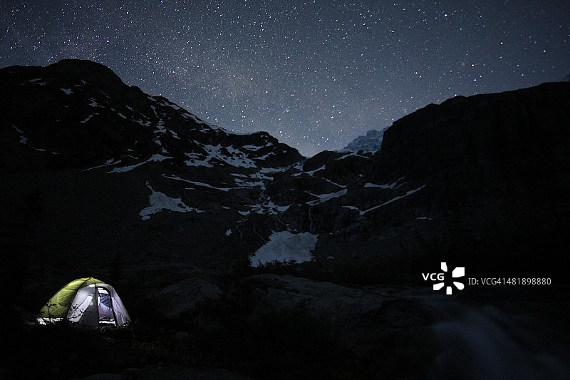 星空下的帐篷图片素材